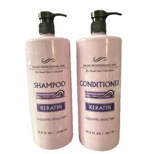 Dead Sea Collection KERATIN SHAMPOO & CONDITIONER BUNDLE 33.8oz / 30.6oz